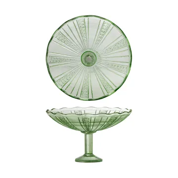 Kaddy pedestal bowl - Green, Ø23 cm - Bloomingville