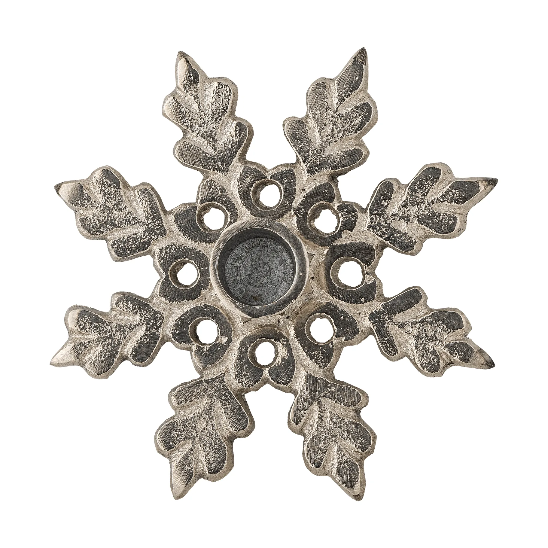 Kashi candleholder, Silver, Ø13.5 cm Bloomingville