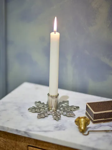 Kashi candleholder - Silver, Ø13.5 cm - Bloomingville