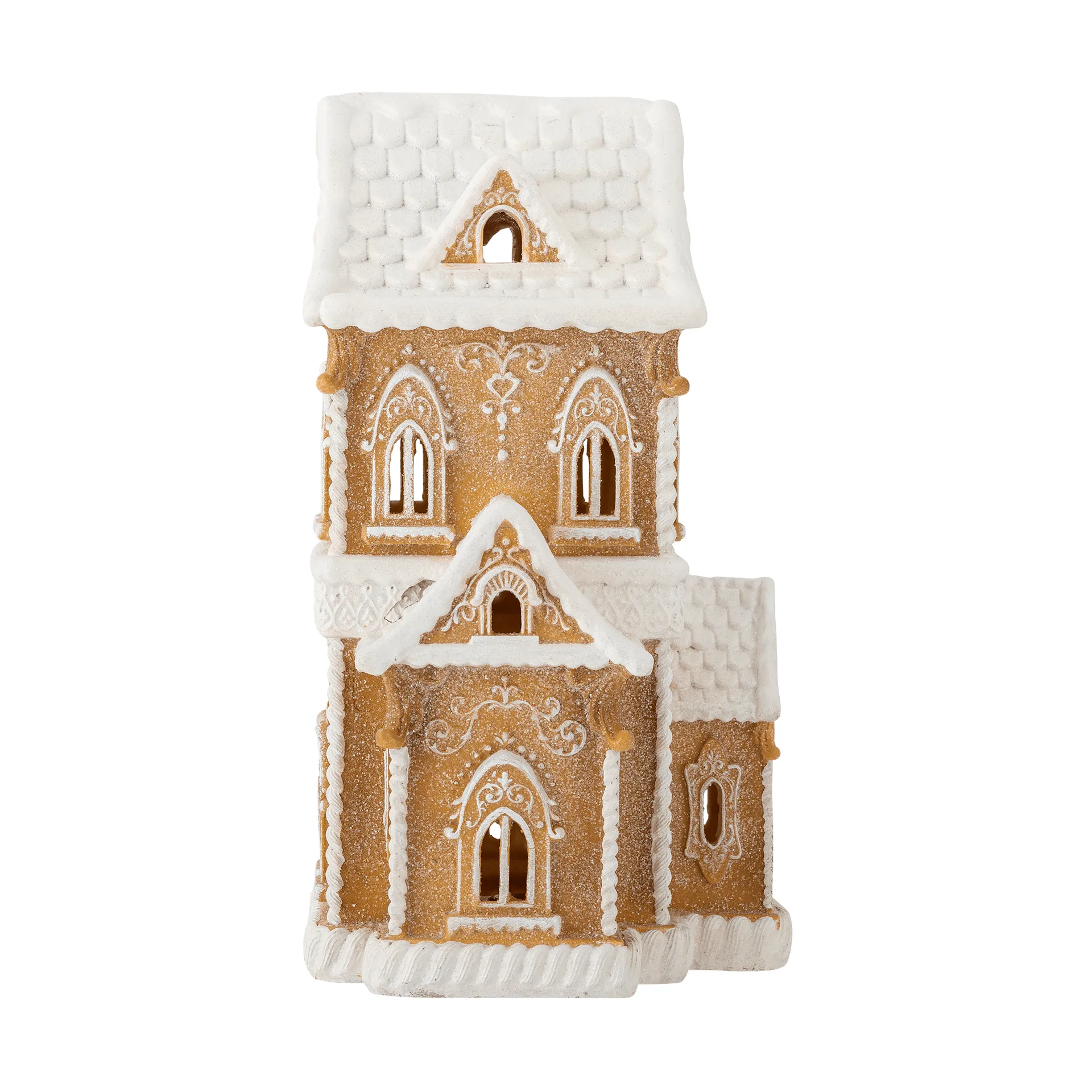 Kevin decorative house with light, Brown, 37 cm Bloomingville