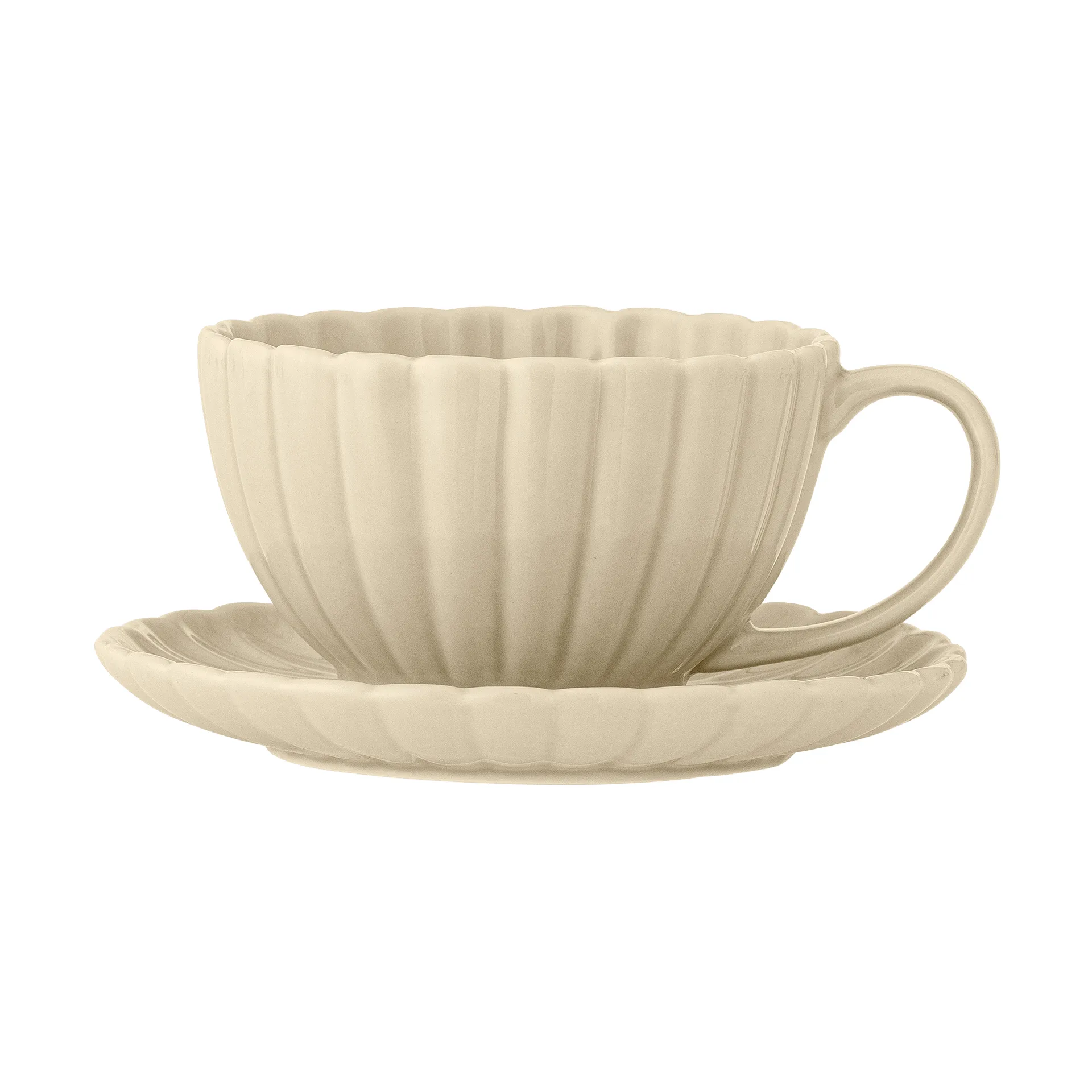 Latina cup 22 cl with saucer, Nature Bloomingville