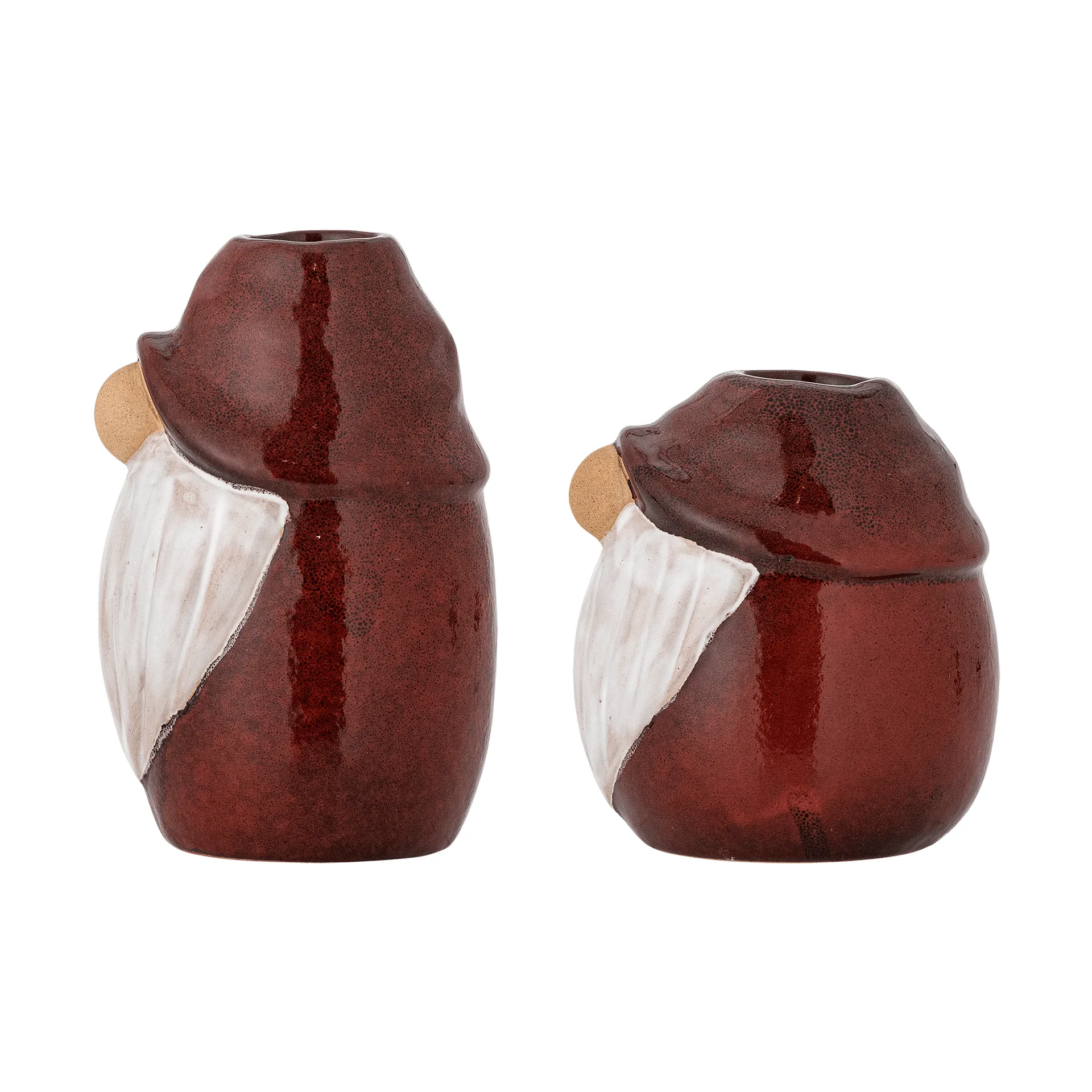 Lyda candleholder, Red, 2 pieces, Ø7 cm Bloomingville