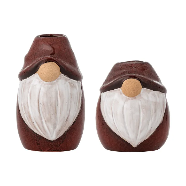 Lyda ljusstake - Red, 2 pieces, Ø7 cm - Bloomingville