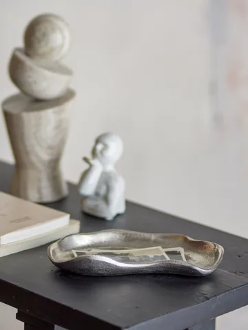 Marlice decorative tray 12x20 cm - Silver - Bloomingville