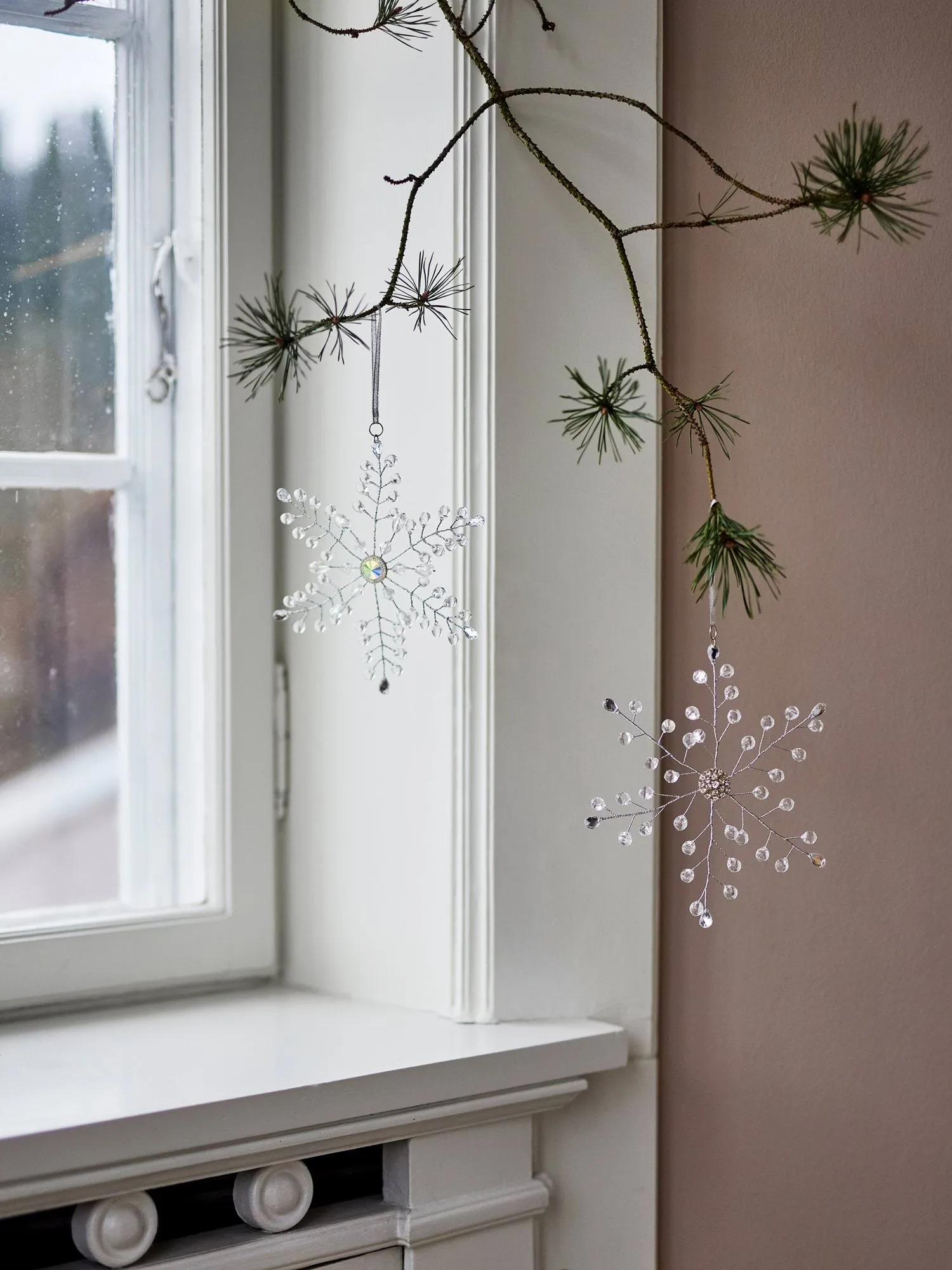 Miku Christmas hanging decoration, Clear, 2 pieces, 17 cm Bloomingville