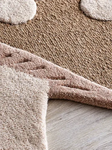 Mushroom rug - Brown, wool - Bloomingville