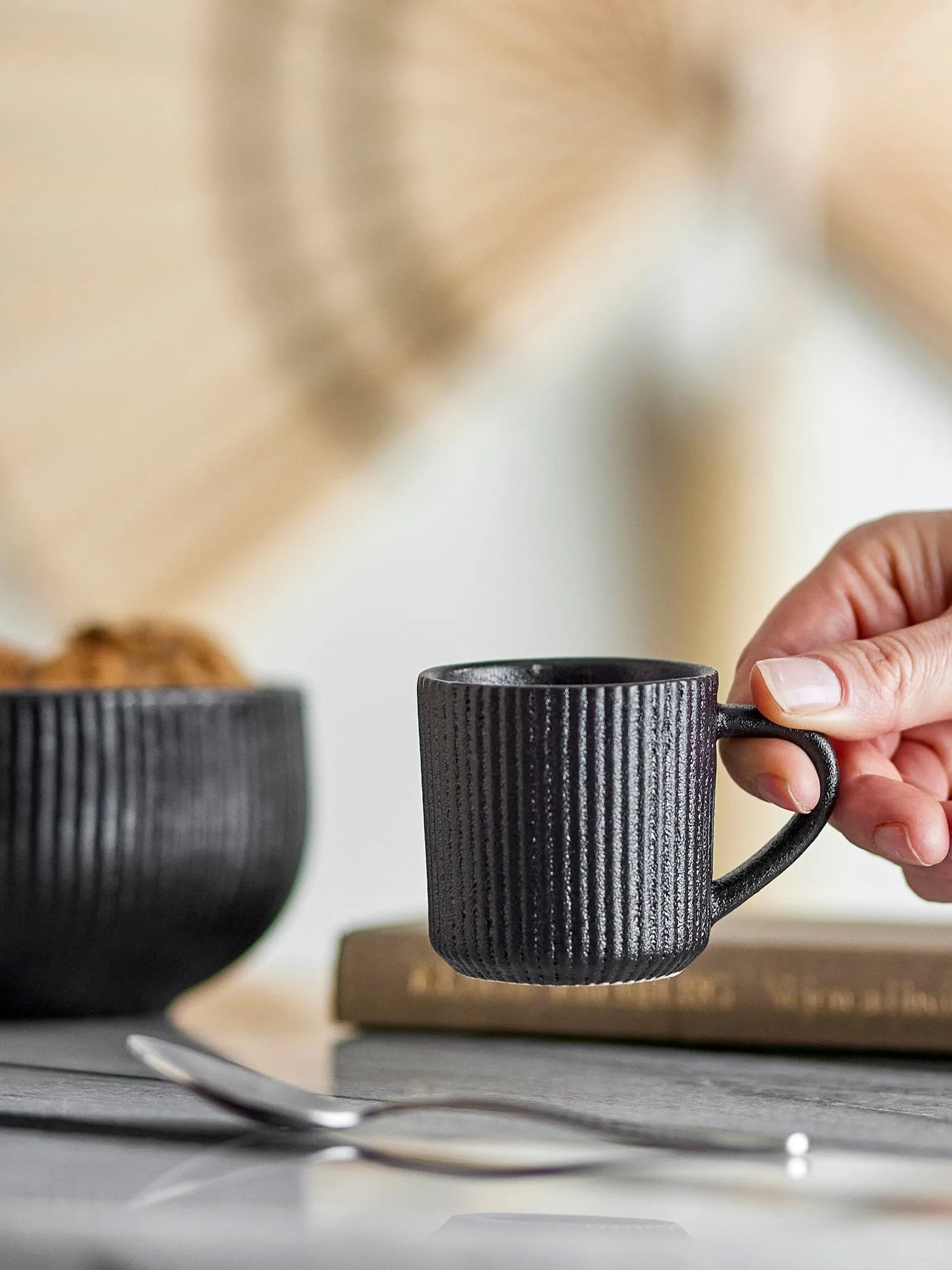 Neri espresso cup, Black, 7.5 cl Bloomingville