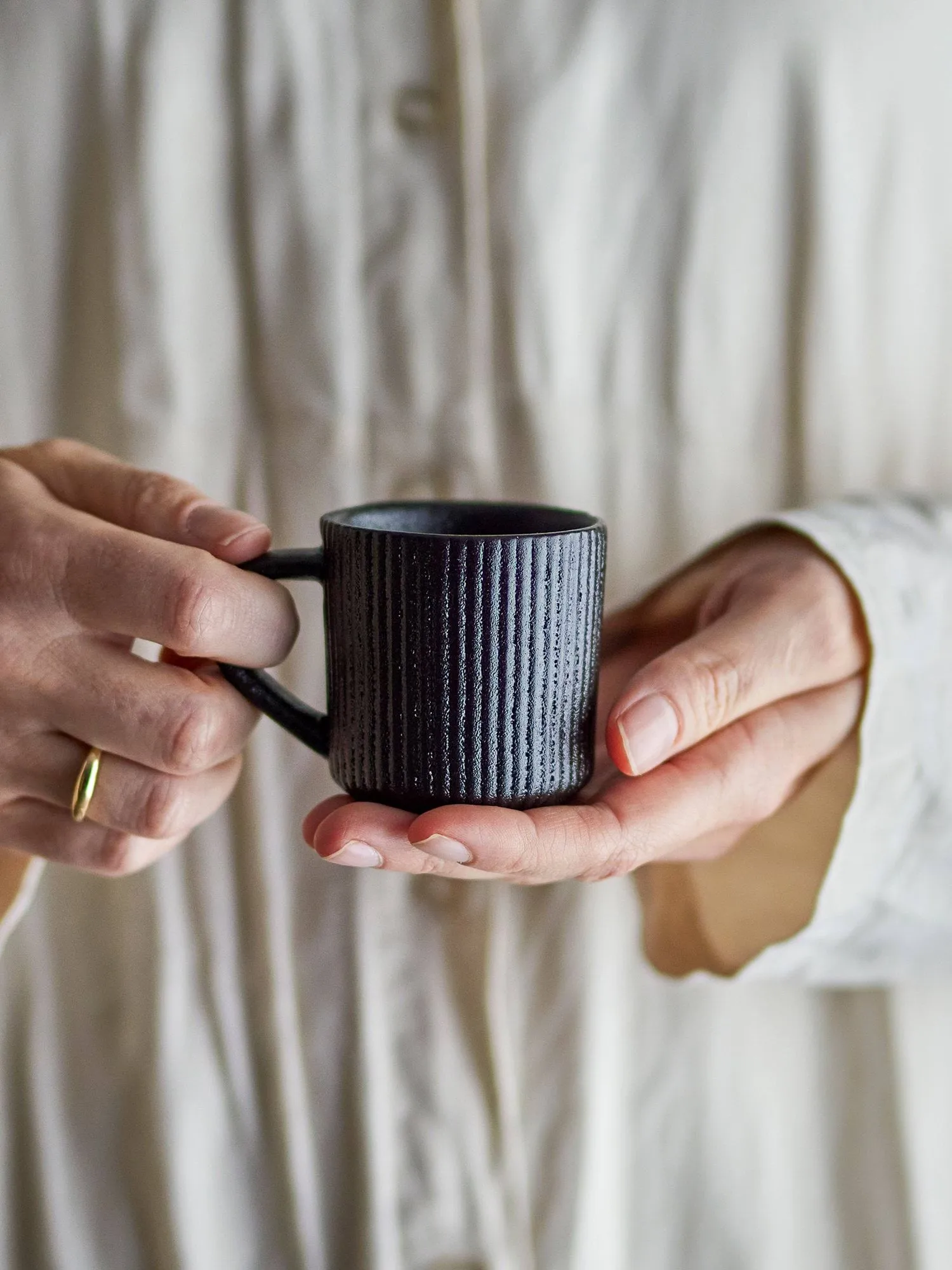 Neri espresso cup, Black, 7.5 cl Bloomingville