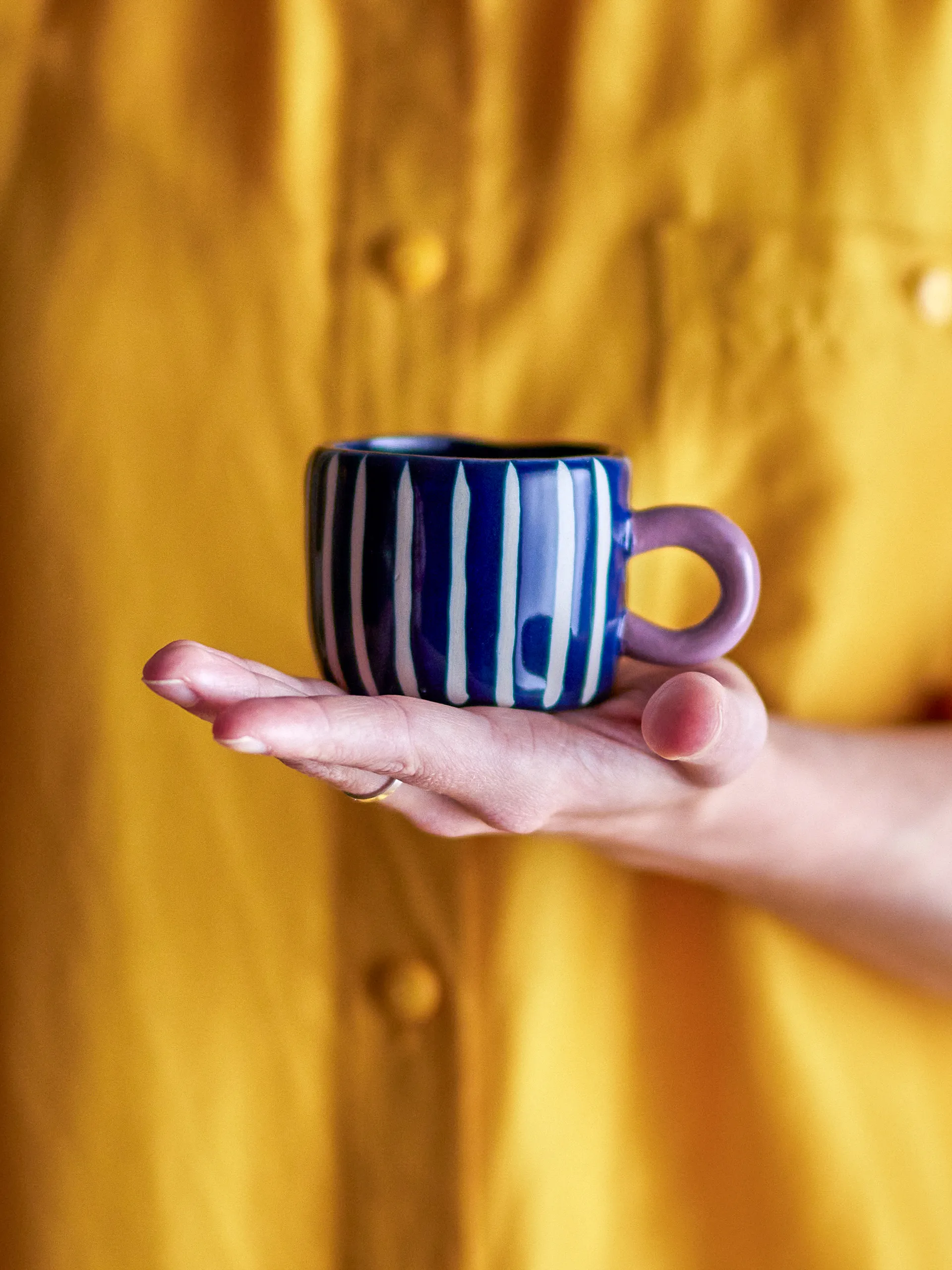 Nini cup 11.5 cl, Blue-striped Bloomingville