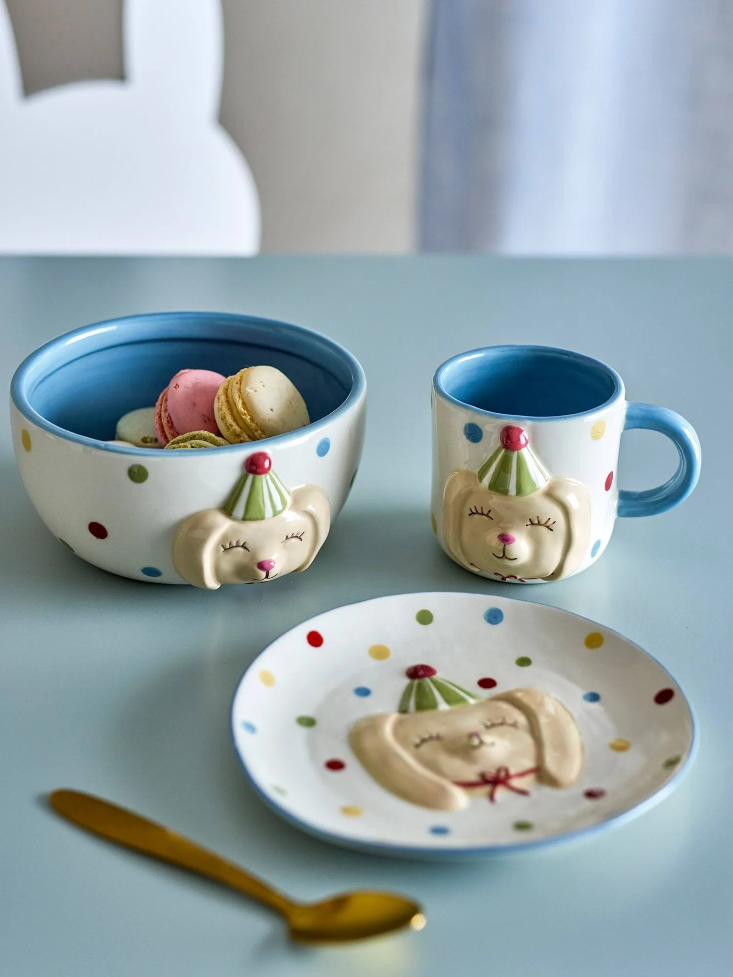 Party dinner set, Dog, 3 pieces Bloomingville