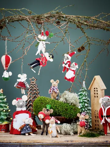 Peo Christmas tree ornament wool - White - Bloomingville