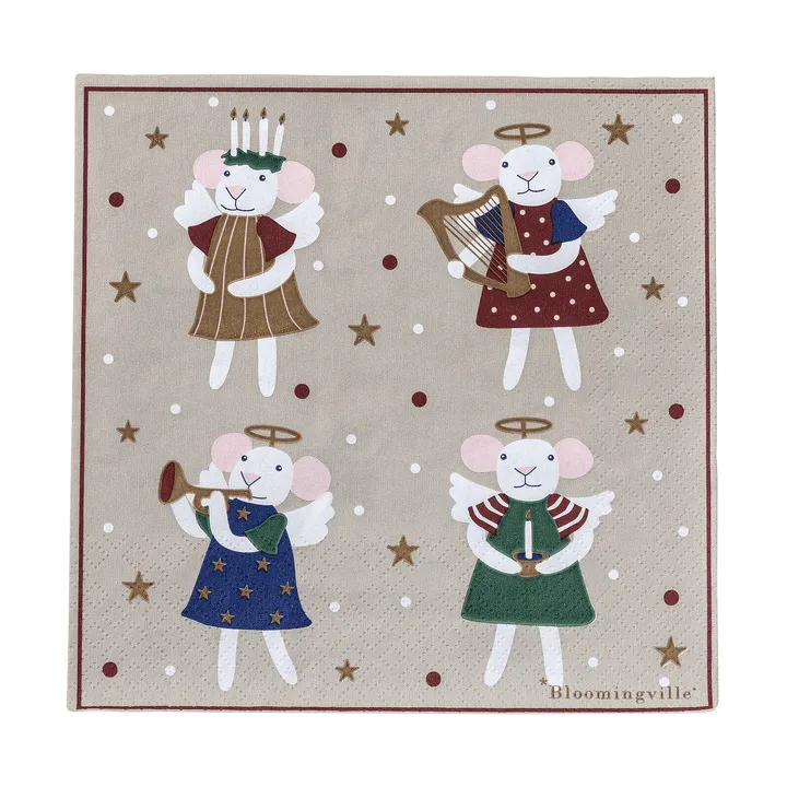 Peo paper napkin - Multi, 33x33 cm - Bloomingville