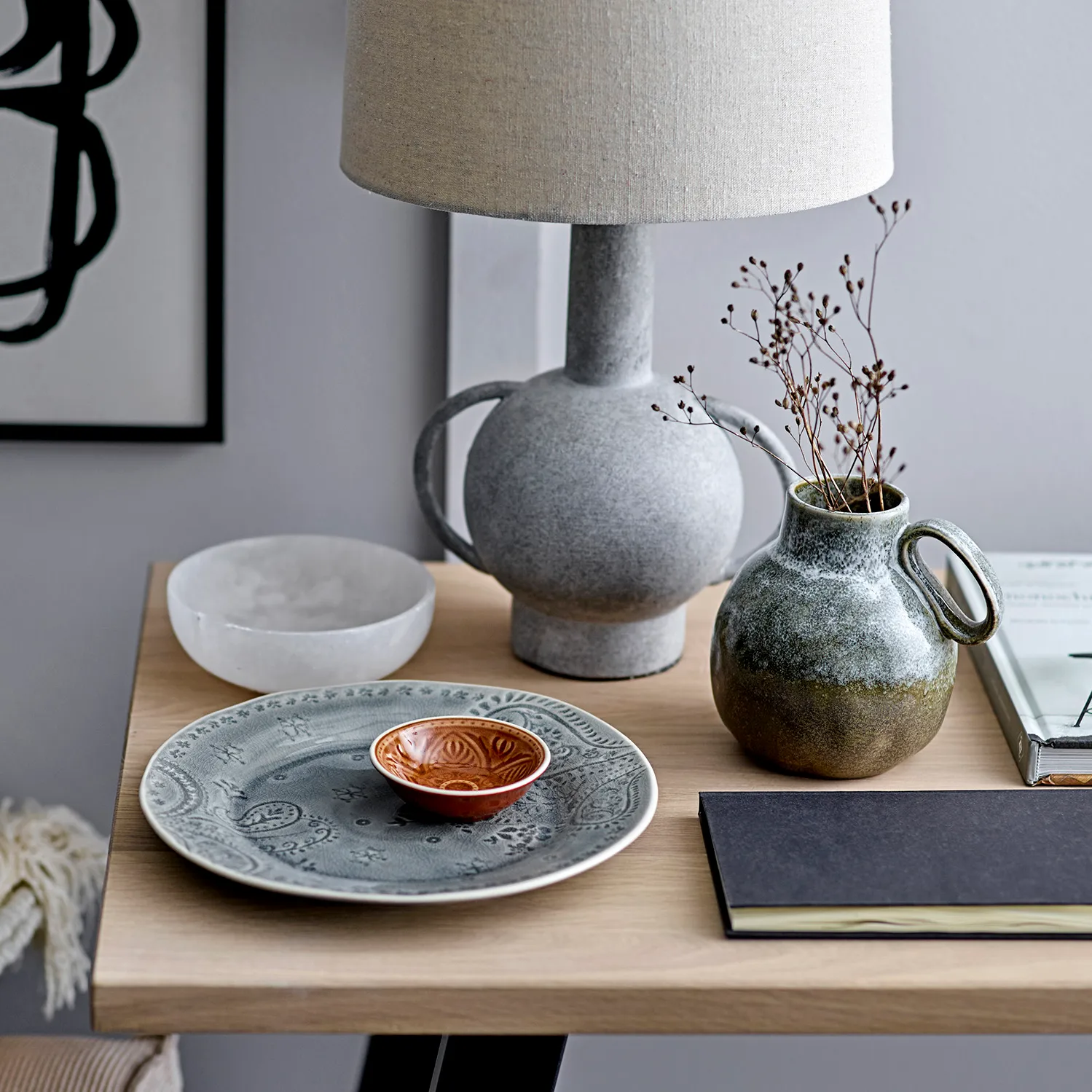 Rani plate 26.5 cm, grey Bloomingville