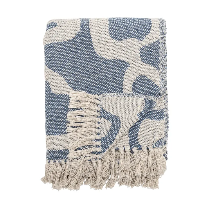 Salobre throw cotton 160x130 cm - Blue - Bloomingville