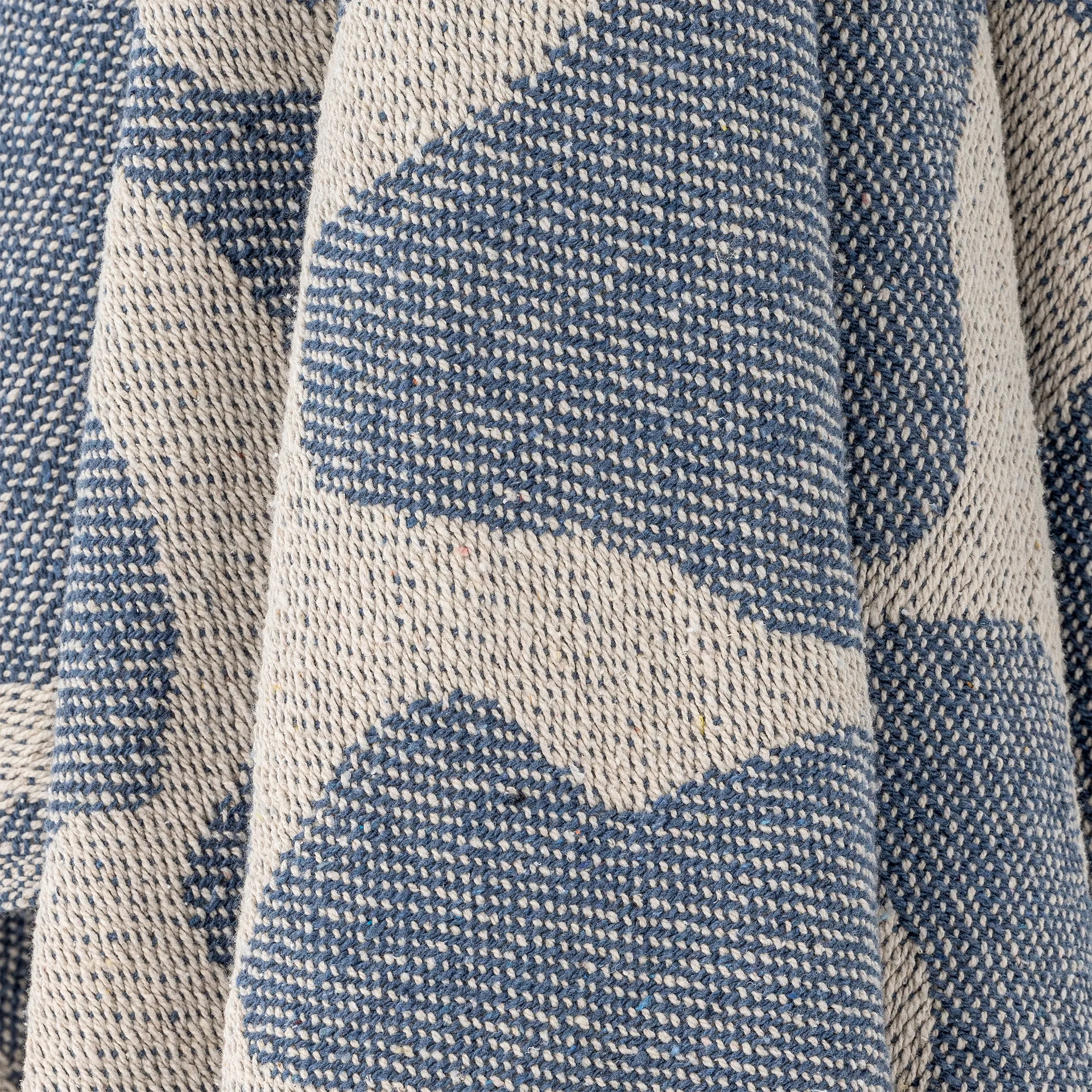 Salobre throw cotton 160x130 cm, Blue Bloomingville