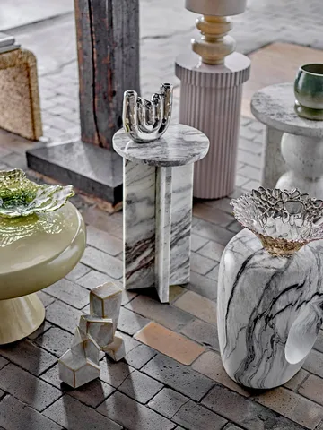 Shine candleholder - Silver, 18.5x17.5 cm - Bloomingville
