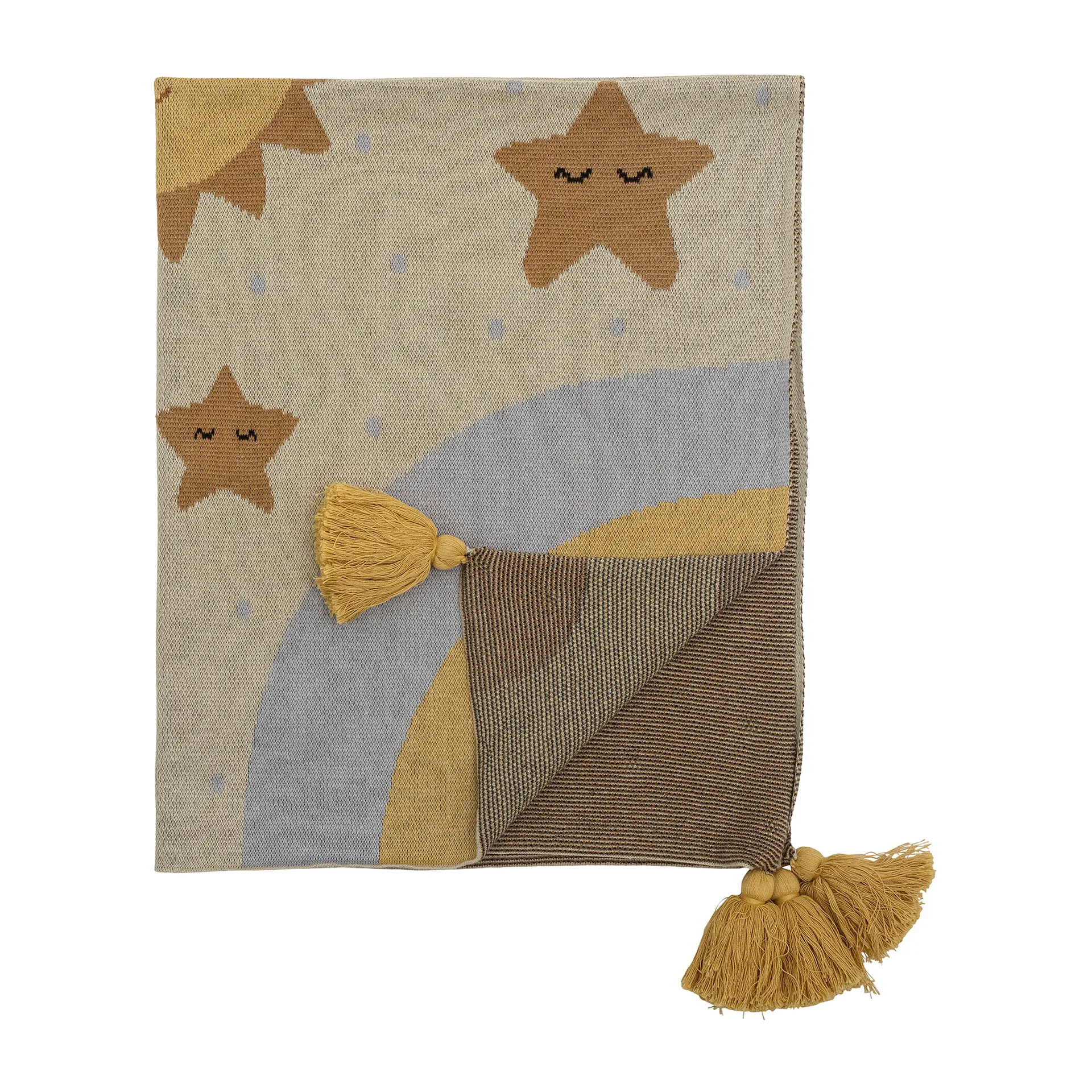 Vigge throw 80x100 cm, Yellow Bloomingville