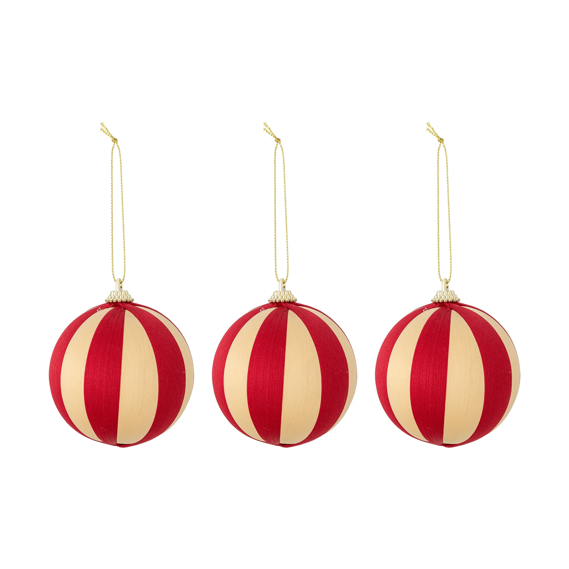 Wynn christmas bauble, Red, 3-pack, Ø8 cm Bloomingville