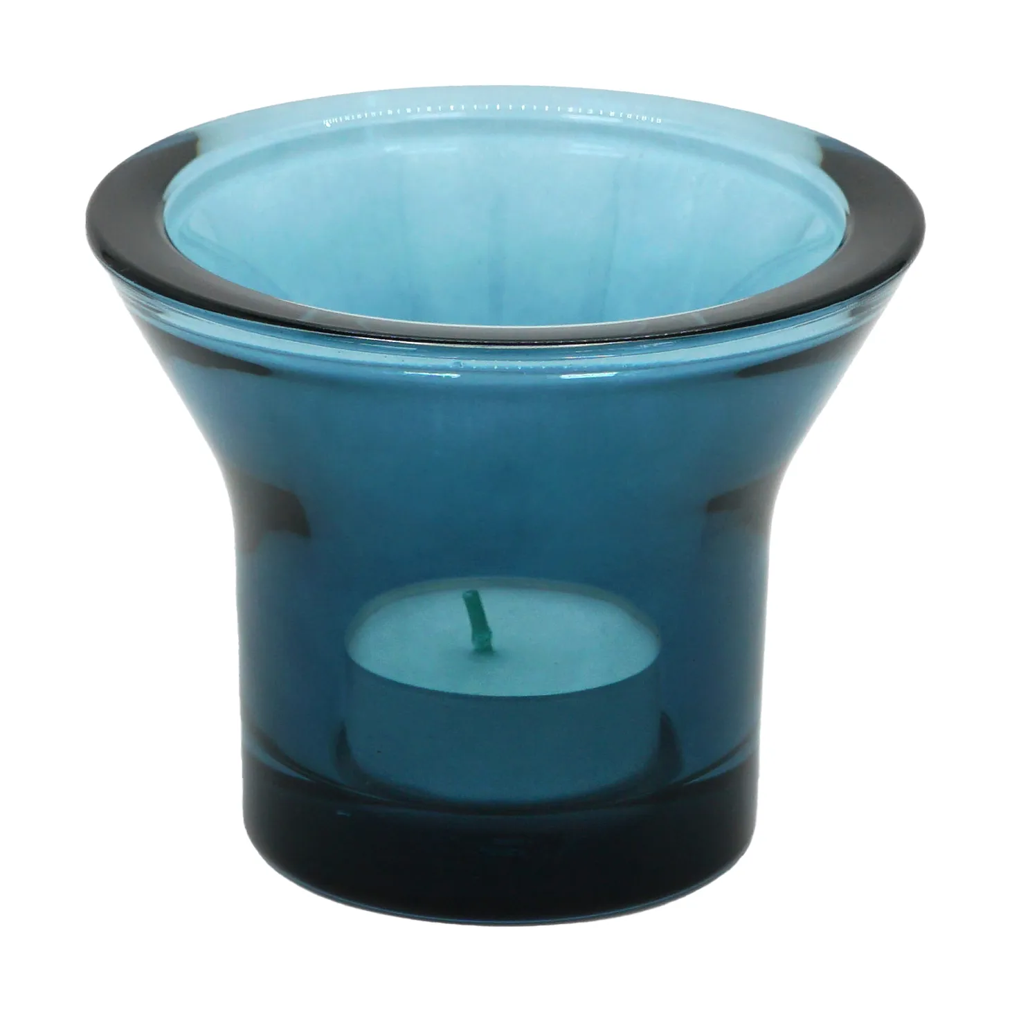 Lumi tealight holder Ø10 cm, Petrol Blue Born In Sweden