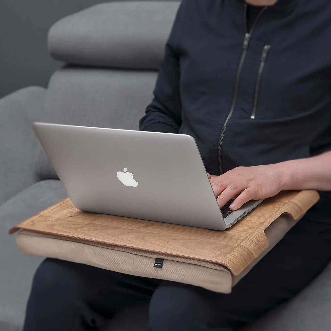 Bosign lap tray, sand-willow wood Bosign