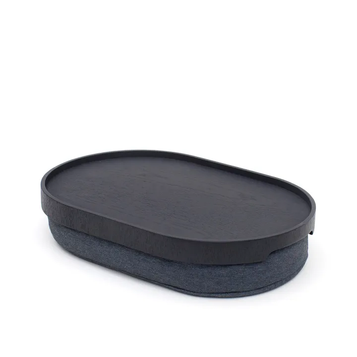 CurveLine™ anti-slip knee tray 39x26 cm - Black willow-grey - Bosign