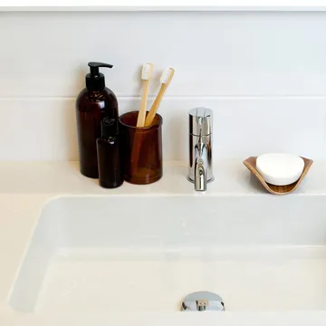Leaf™ Soap Dish with Drainage 11.5x11.5 cm - Walnut - Bosign