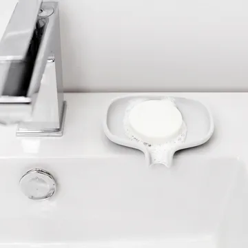 Soap Saver Flow soap dish with drainage spout small - White - Bosign