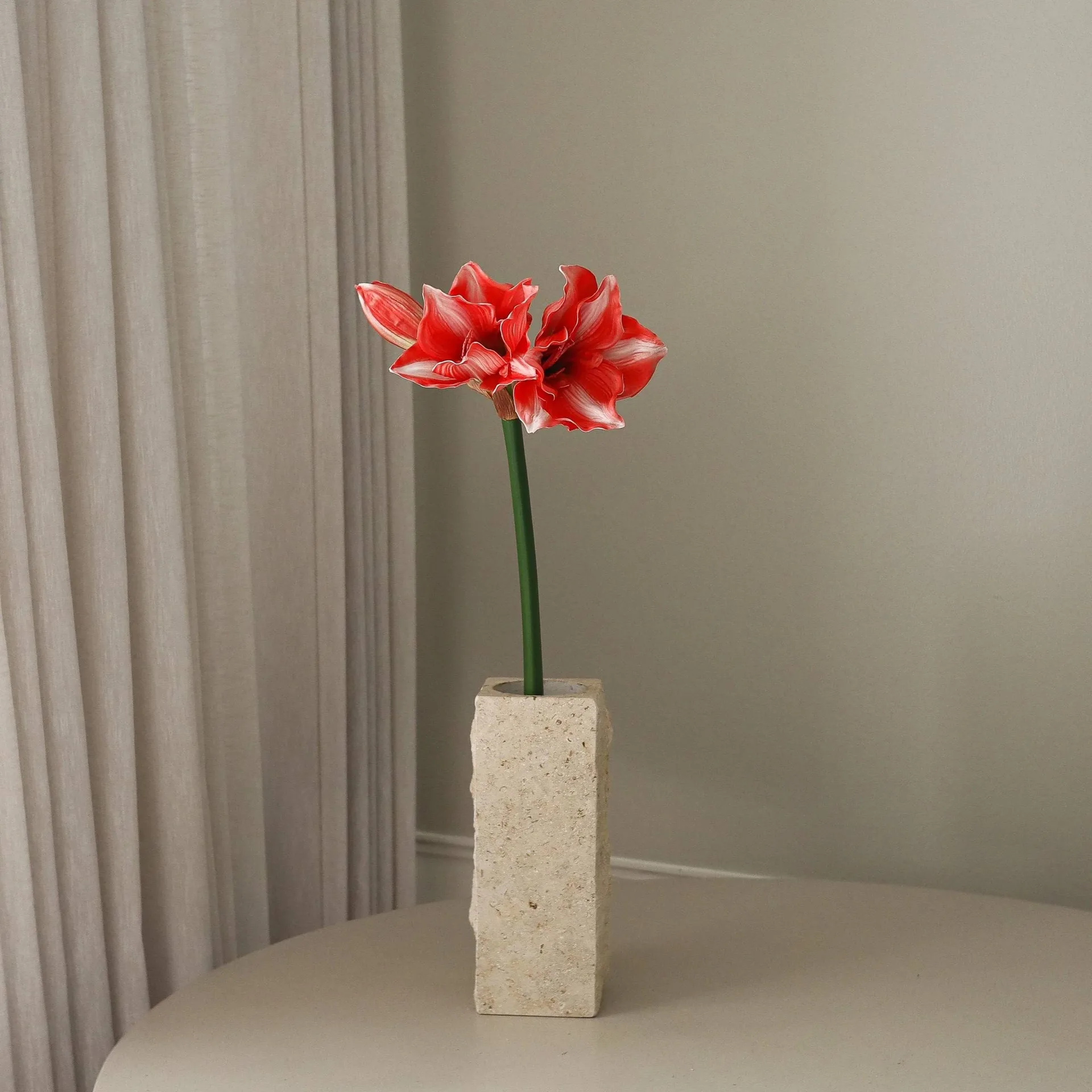 Amaryllis artificial flower, Dark red, 72 cm Botané