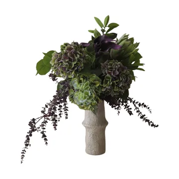 Aubergine Bloom artificial bouquet - Calla–hydrangea–king protea, 106 cm, 12 pcs - Botané