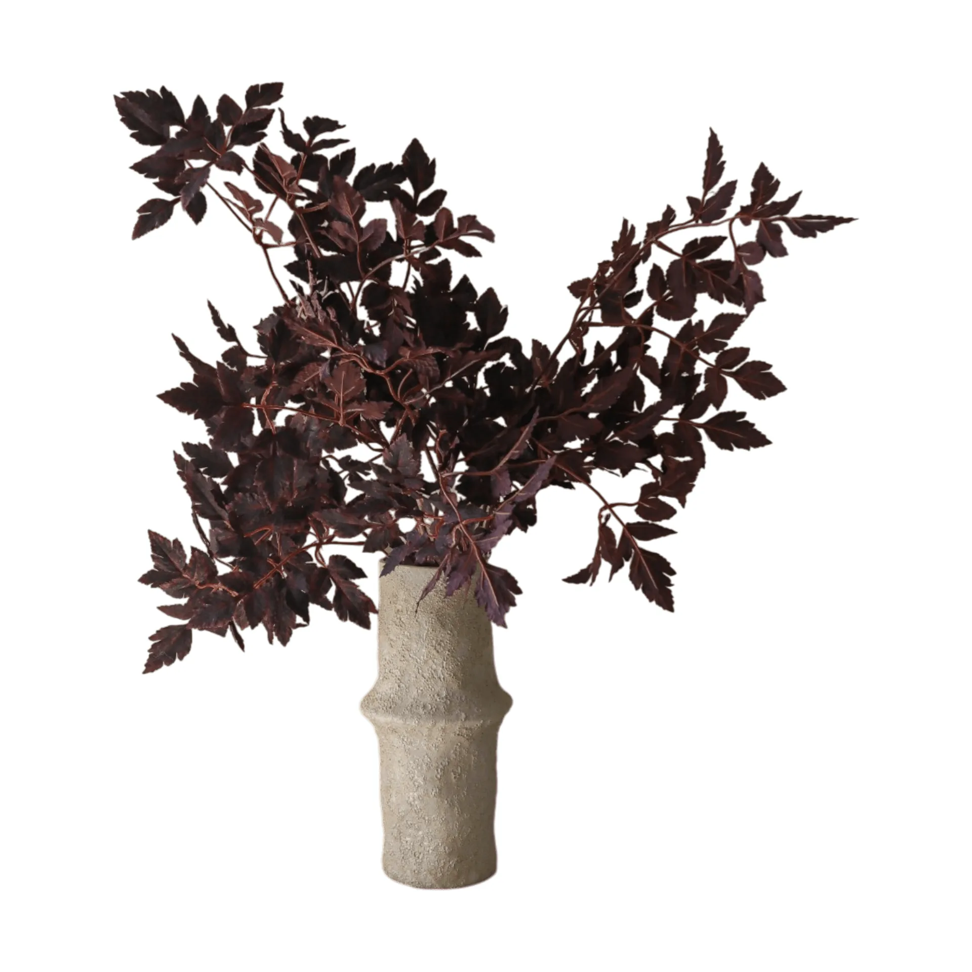 Burgundy Plum Leaves artificial bouquet, 85 cm, 4 pcs Botané