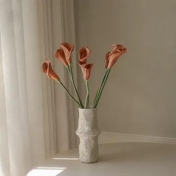 Calla lily artificial bouquet - Brown, 62 cm, 8 pcs - Botané