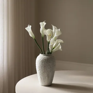 Calla lily artificial bouquet - White, 65 cm, 8 pcs - Botané