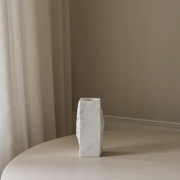 Carrara Edge marble vase - Small, 25 cm - Botané
