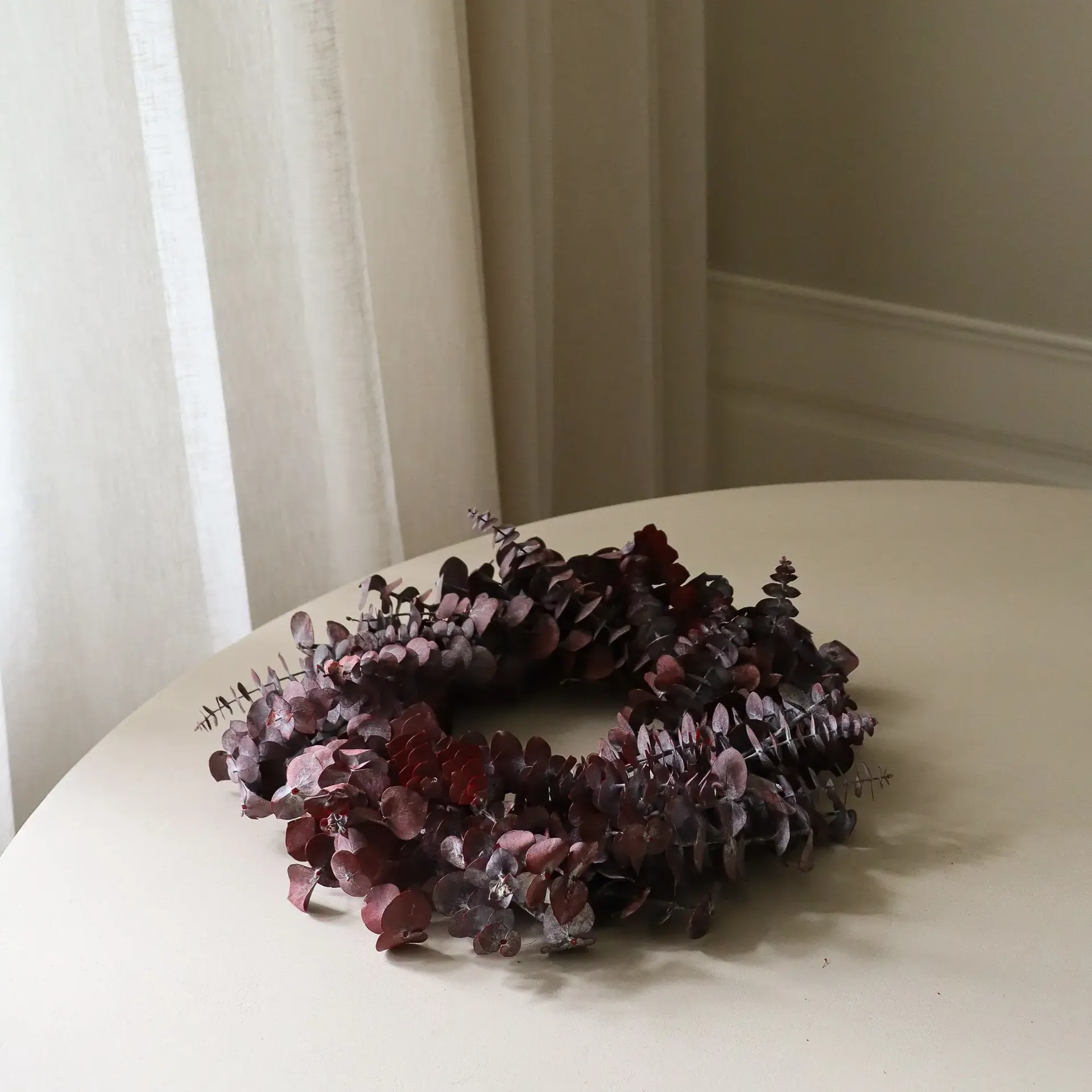 Eucalyptus Wreath wreath, Dark red, Ø40 cm Botané