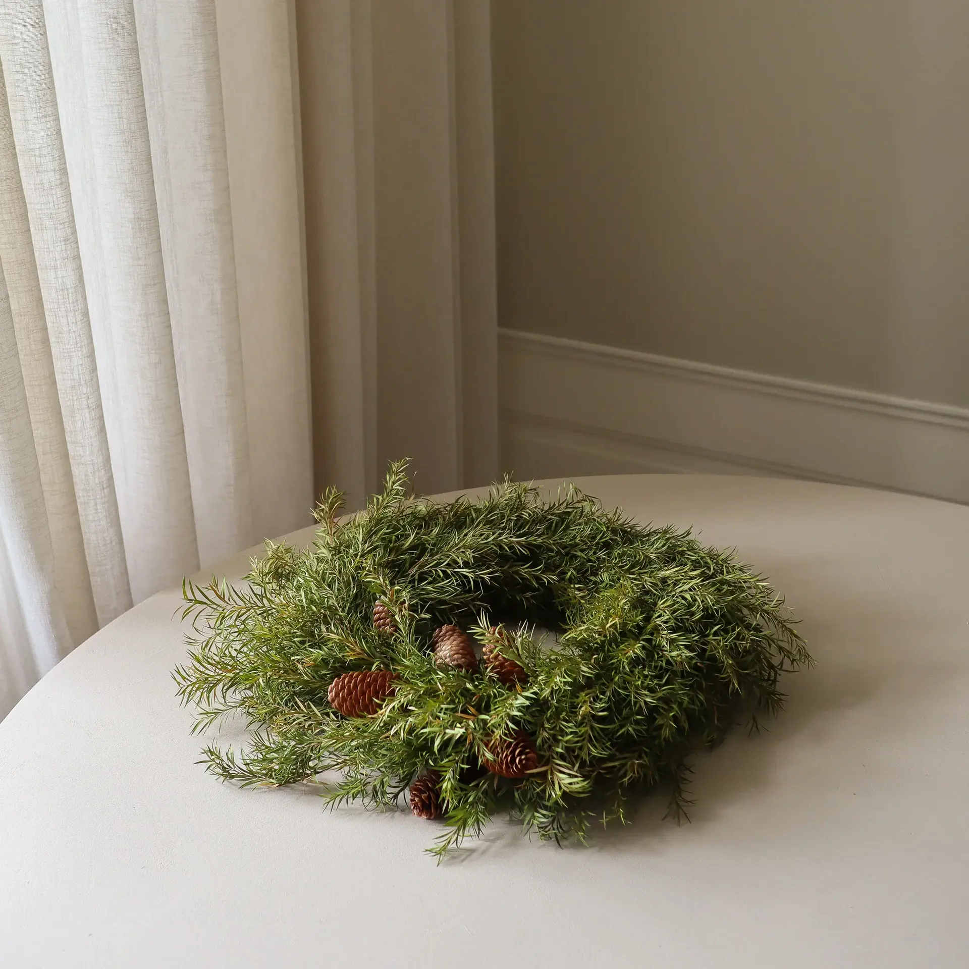 Evergreen Pine Wreath wreath, Spruce twigs, Ø40 cm Botané