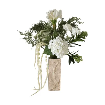 Frosted garden artificial bouquet - Amaryllis, hydrangea, carnations, amaranth, 90 cm - Botané