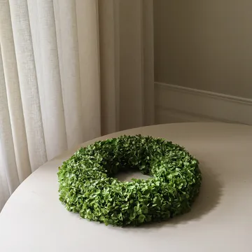 Hortensia Wreath flower wreath - Green, Ø40 cm - Botané
