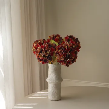 Hydrangea artificial bouquet - Deep burgundy, 60 cm, 6 pcs - Botané