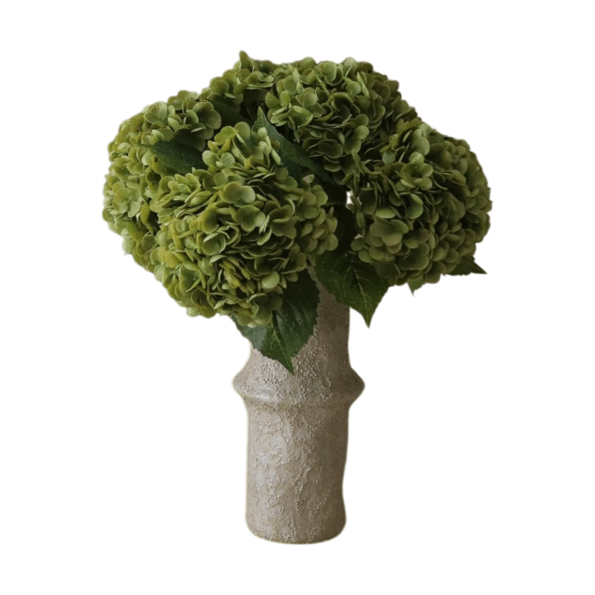 Hydrangea artificial bouquet, Moss green, 51 cm, 6 pcs Botané