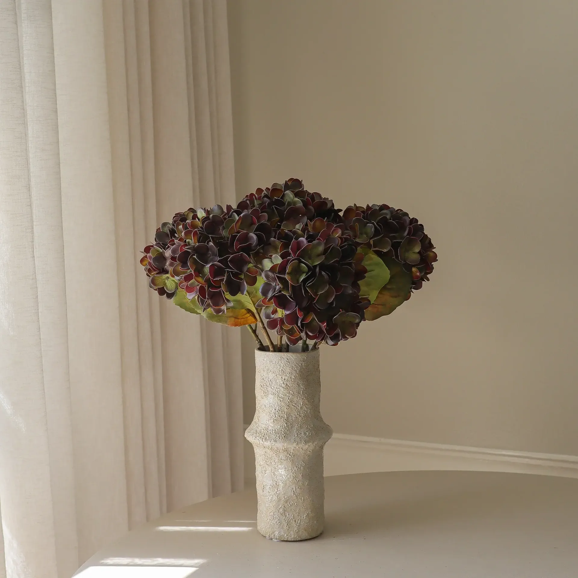 Hydrangea artificial bouquet, Muted purple, 60 cm, 6 pcs Botané