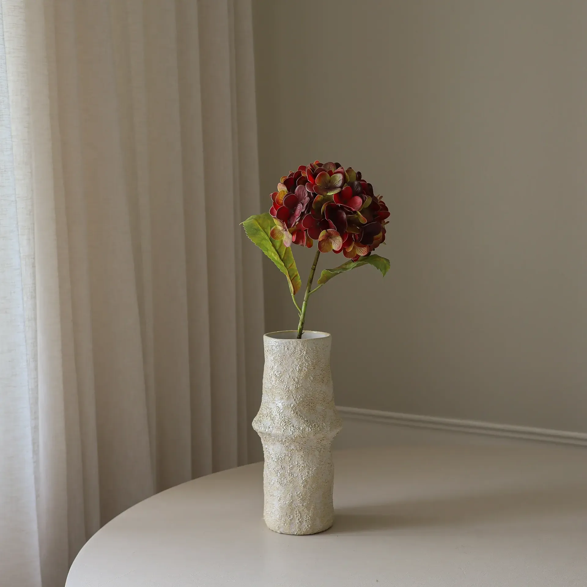 Hydrangea artificial flower, Deep burgundy, 60 cm, 1 pc Botané