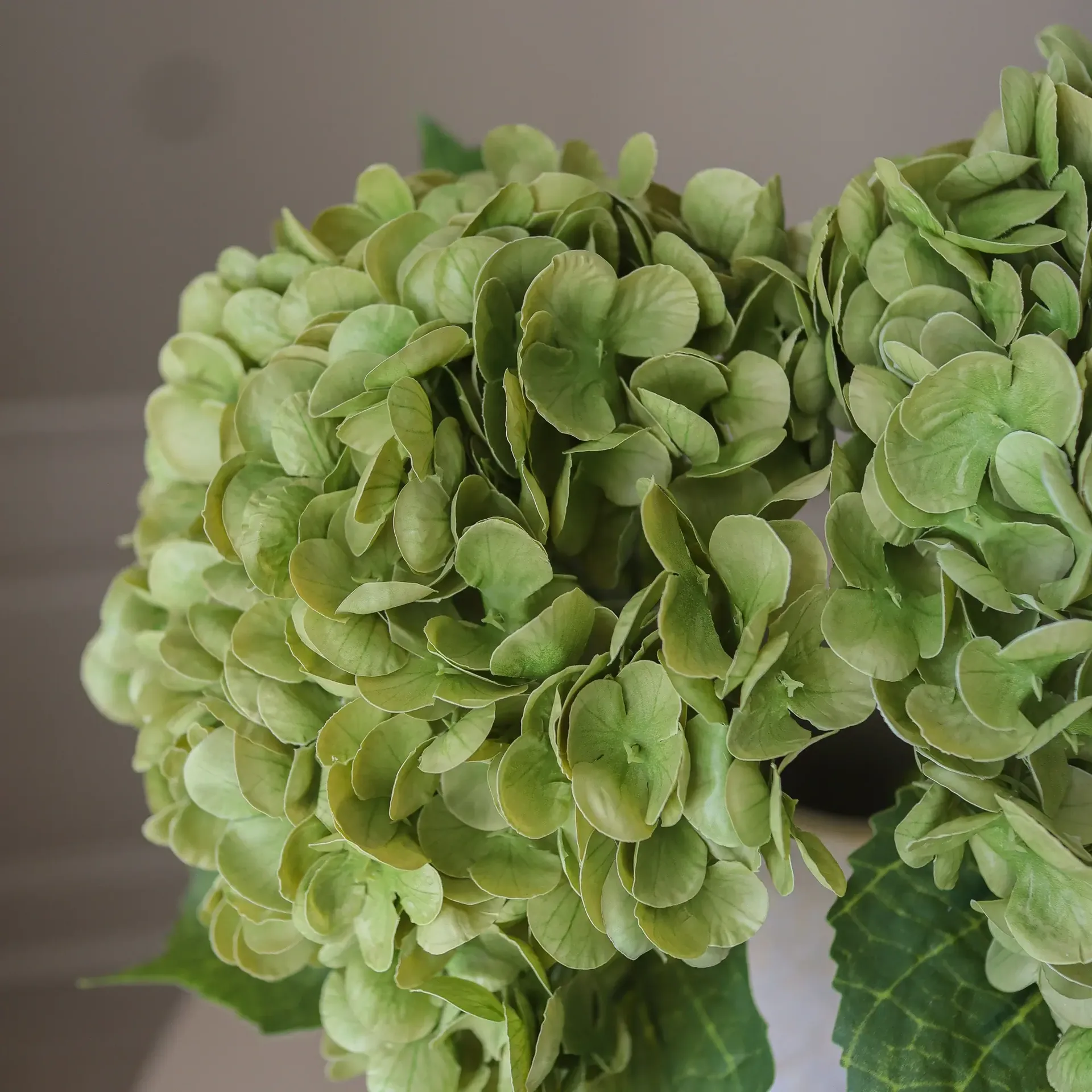 Hydrangea artificial flower, Moss green, 51 cm, 1 pc Botané