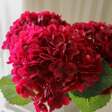 Hydrangea artificial flower - Red, 51 cm, 1 pc - Botané