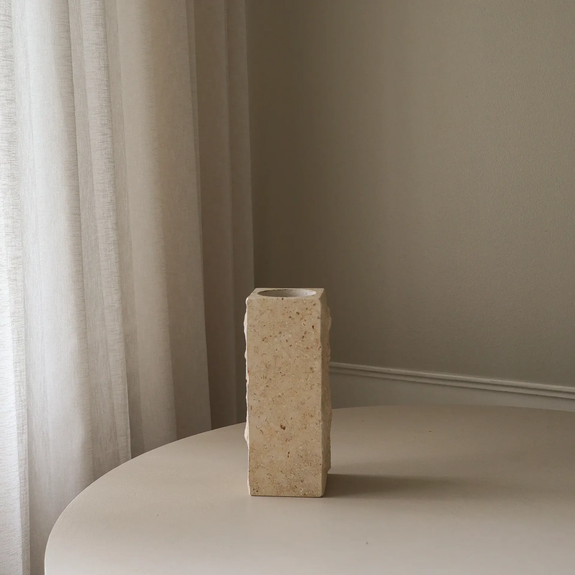 Limestone Edge marble vase, Medium, 30 cm Botané