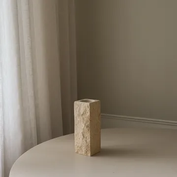 Limestone Edge marble vase - Small, 25 cm - Botané