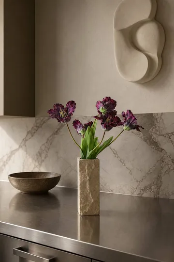 Limestone Edge marble vase - Small, 25 cm - Botané