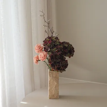 Moody blush artificial bouquet - Hydrangea, carnation, spray, 97 cm - Botané