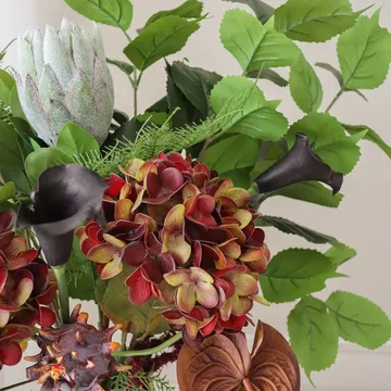 Noir Botanica artificial bouquet - Hydrangea-calla-anthurium 112 cm, 15 pcs - Botané