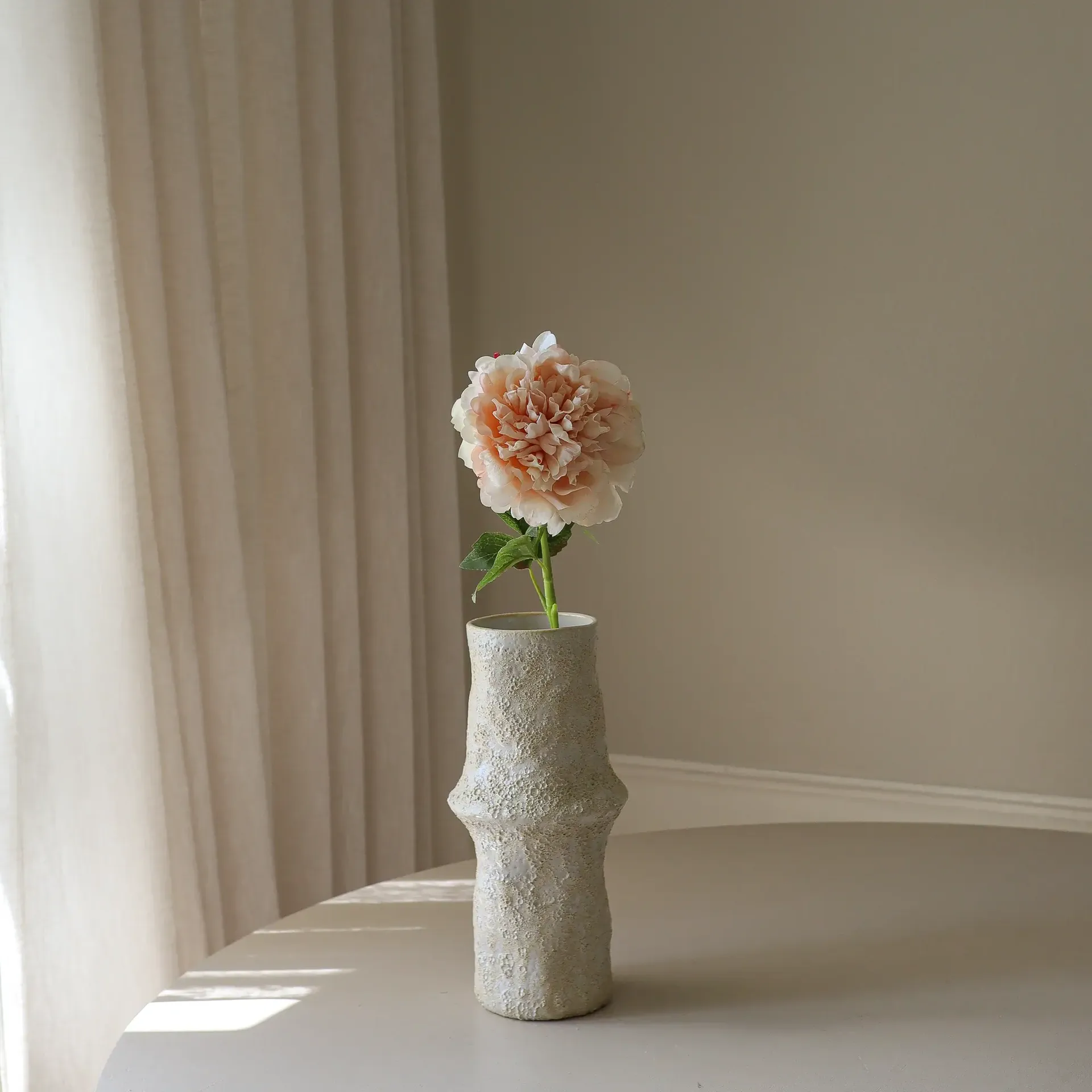 Peony artificial flower, Light pink, 56 cm, 1 pc Botané