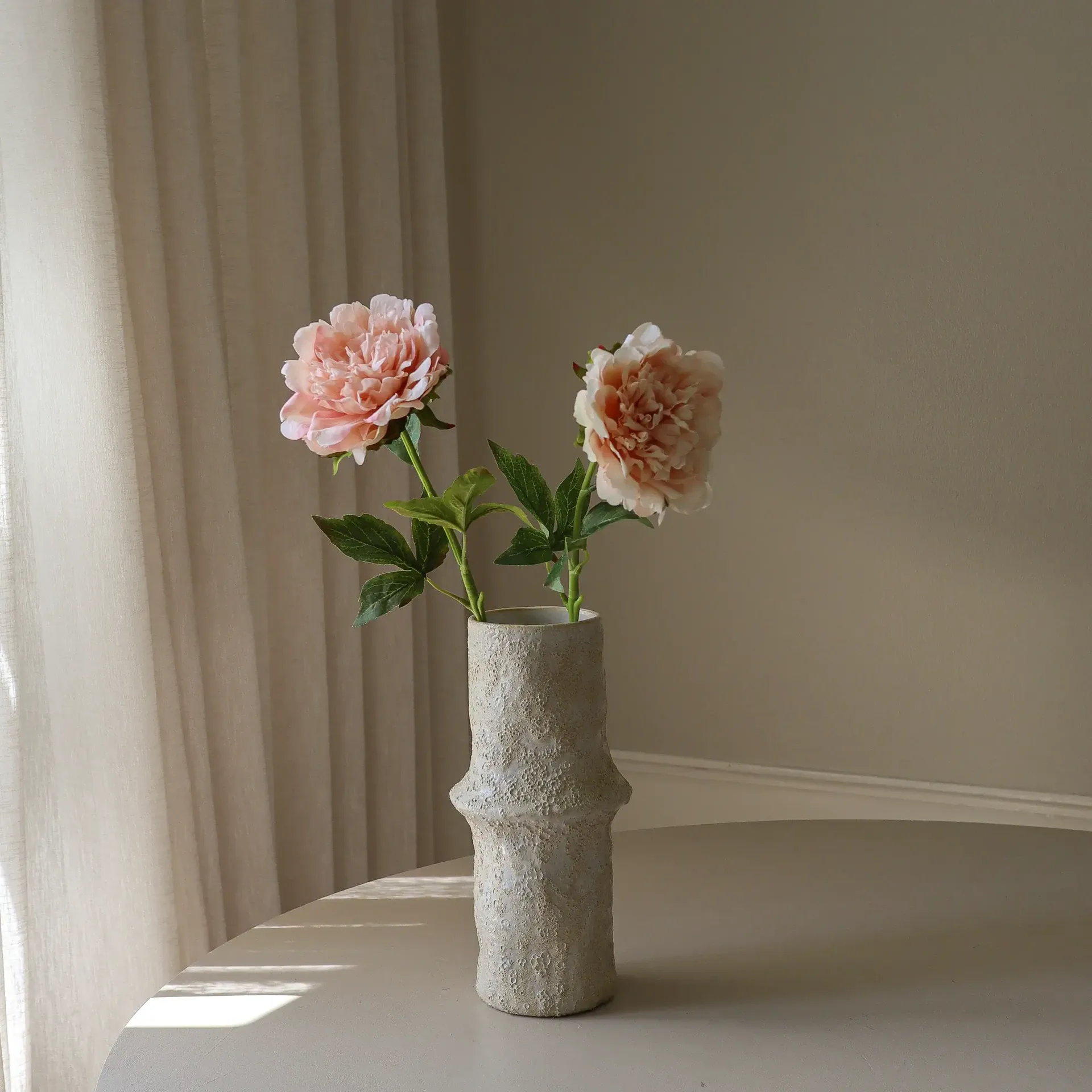 Peony artificial flower, Light pink, 56 cm, 1 pc Botané